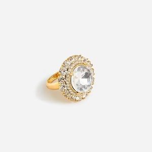 J.Crew Pavé crystal cocktail ring NWT